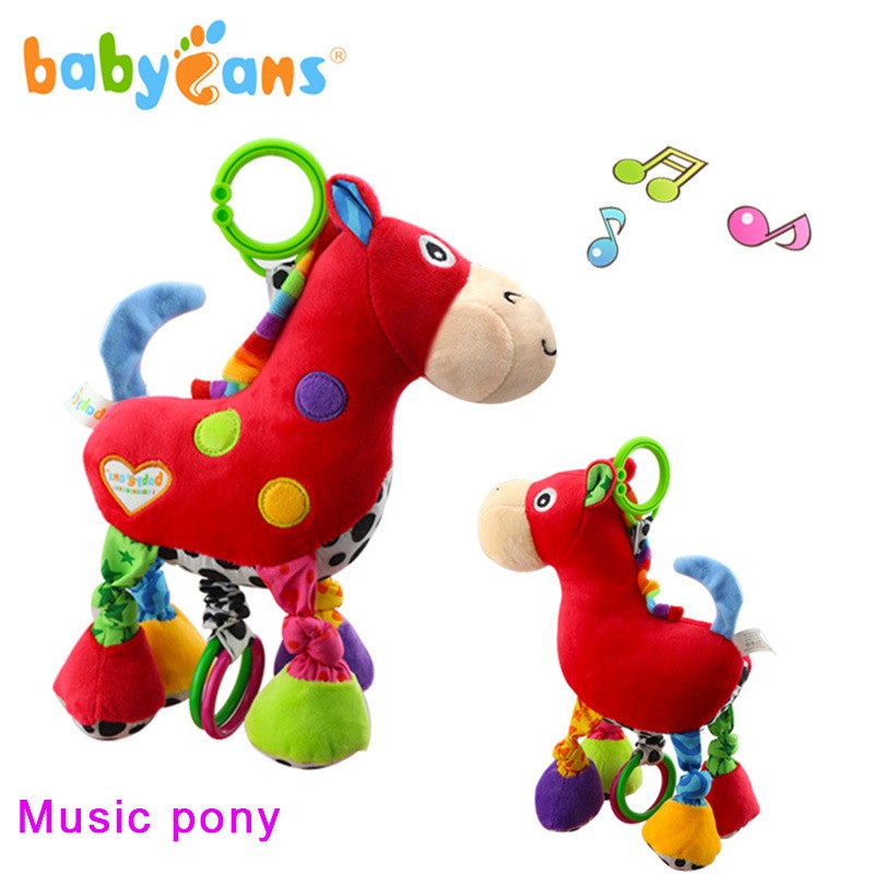 Babyfans Puzzle Plush Toy Pull Bell Toy Cartoon Animal Lathe Hanging Comfort Toy details Picture