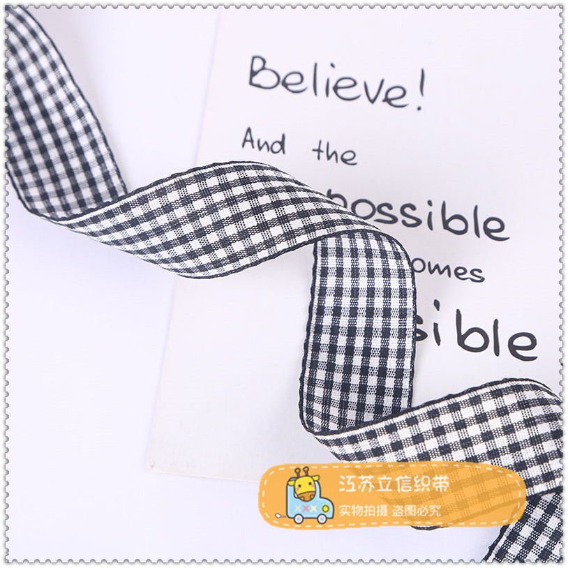 Multi-color and multi-specification polyester-cotton granular striped ribbons, cake gift box straps, clothing and accessories, bow webbing details Picture