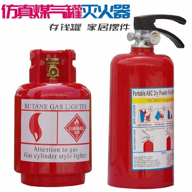 创意个性礼品大号仿真煤气罐储蓄罐趣味个性生日礼品灭火器存钱罐细节图