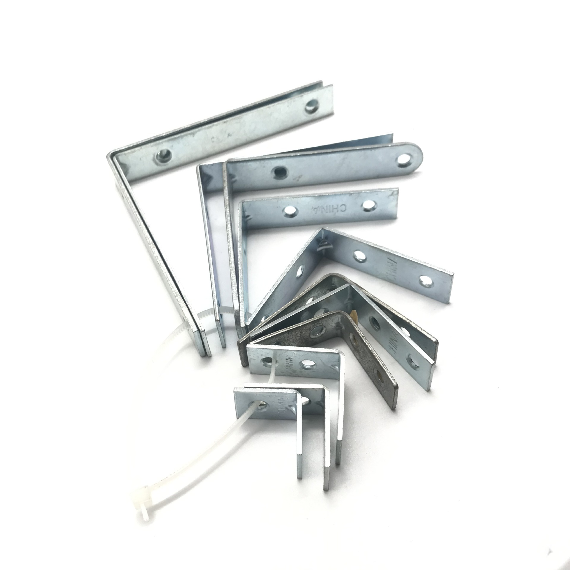Cabinet glass clapboard layer bracket iron electroplating chrome treatment