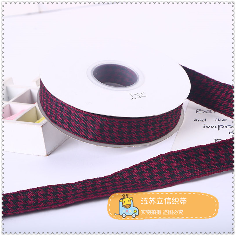 Thousand bird checks, checkered ribbons, ribbons, gift packaging, hair accessories, bows, high-quality silk ribbons, webbing, free shipping details Picture