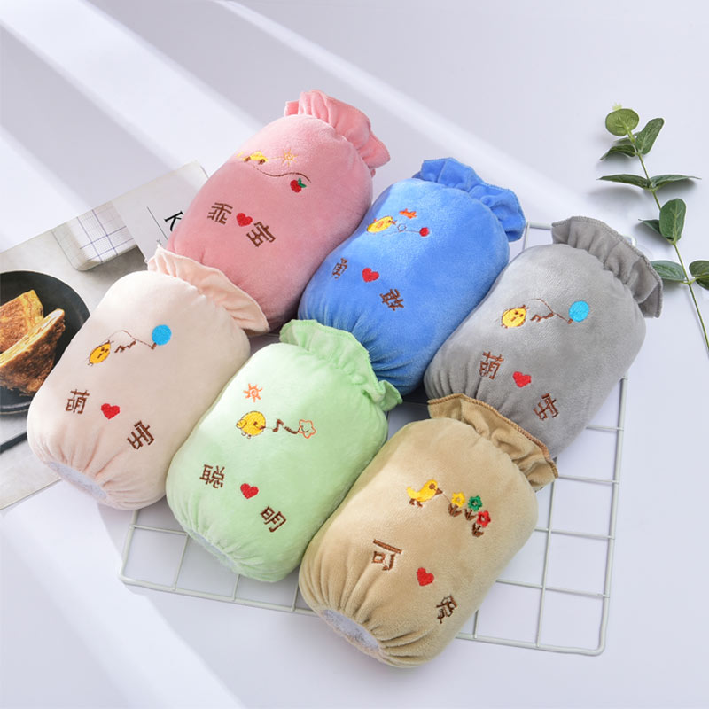 儿童袖套女小童冬季绒布卡通可爱防脏短款花边套袖护袖厂家批发