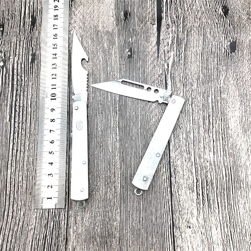 Mini stainless steel folding knife 2-yuan store hot sale, card-drawing fruit knife hot sale at street stall wholesale Specification image