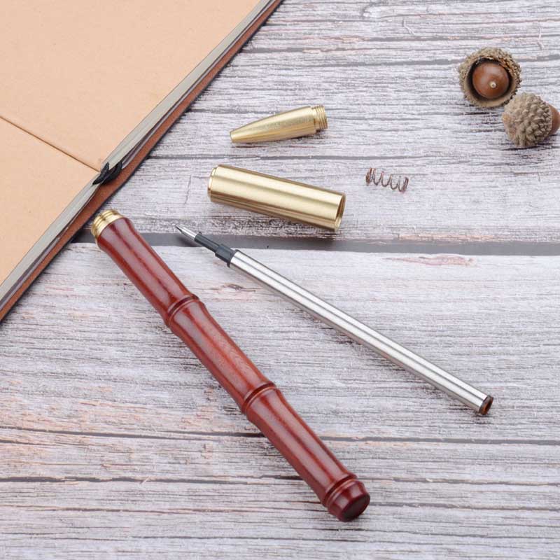 Customized bamboo-joint brass signature pen company LOGO retro wooden pen Business enterprise annual meeting gift rosewood pen Application Scenario
