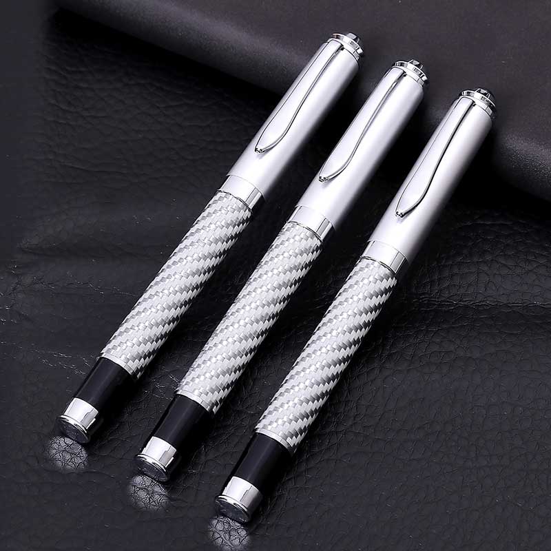 Customized creative carbon fiber pens for enterprise logos, business carbon fiber signature pens, office bead pens