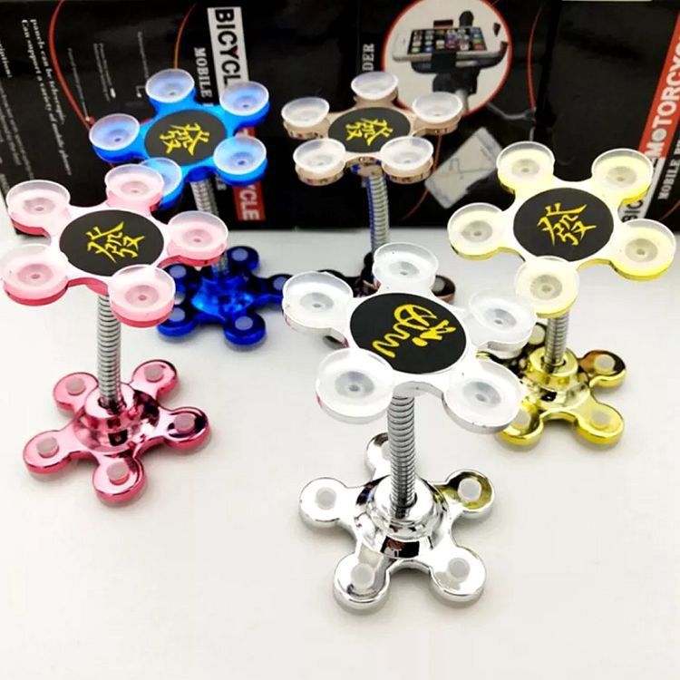 魔力吸盘支架 桌面手机通用懒人360旋转可上下调节双面镀金支架