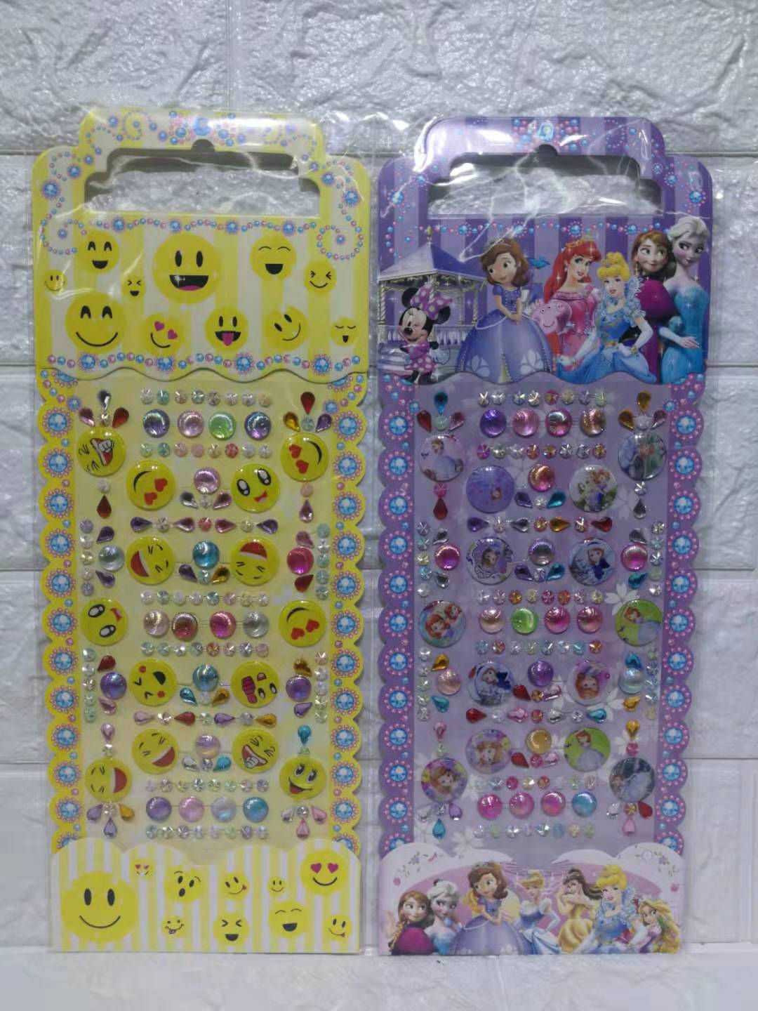 佳美纸品创意工艺贴纸贝壳宝石贴纸 卡通心形亚克力钻石贴水晶贴儿童DIY创意装饰贴