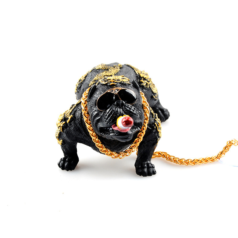 Car ornaments, bully dogs, car-mounted bulldogs, interior decoration, social dogs, high-end and powerful internet-famous small ornaments details Picture