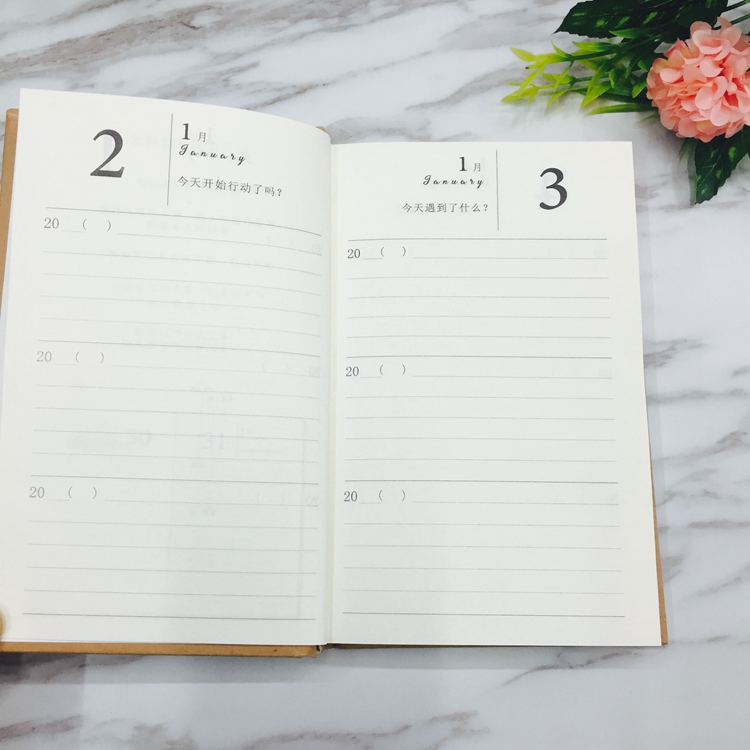 Three years diary question one answer three years diary hardcover hardcase notepad A5 Application Scenario