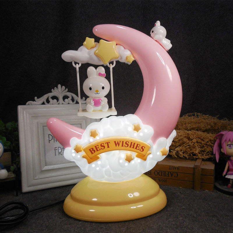 Creative night light, cute and adorable children's room eye-protecting desk lamp, creative cartoon bedroom bedside moon night light Application Scenario