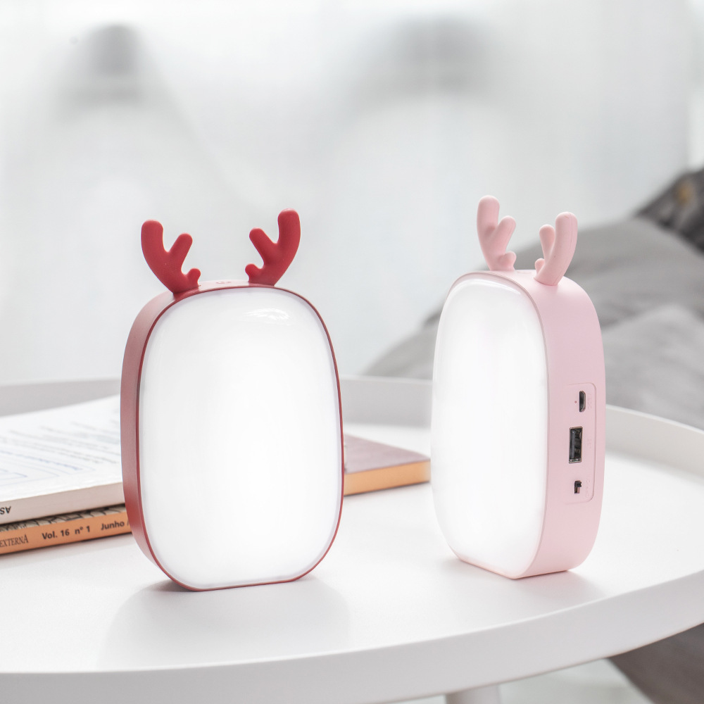 Menglu Desk Lamp Creative multi-functional charging Desk lamp led eye-protecting cartoon cute pet Custom logo Gift small desk lamp