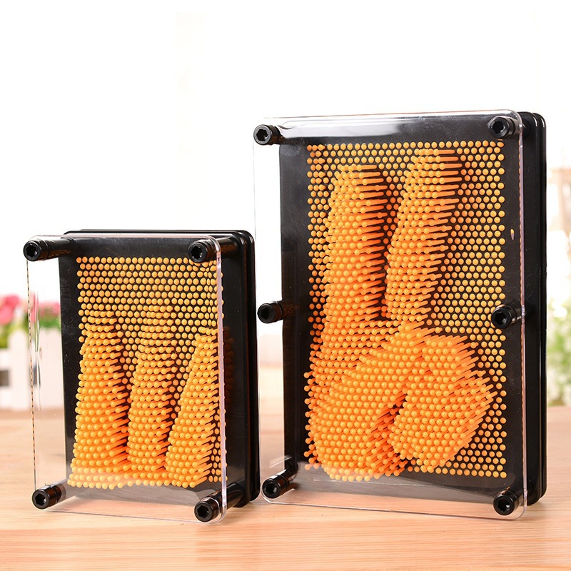 塑料方形手印3D克隆手模百变针画pinart 立体针雕画儿童益智玩具产品图