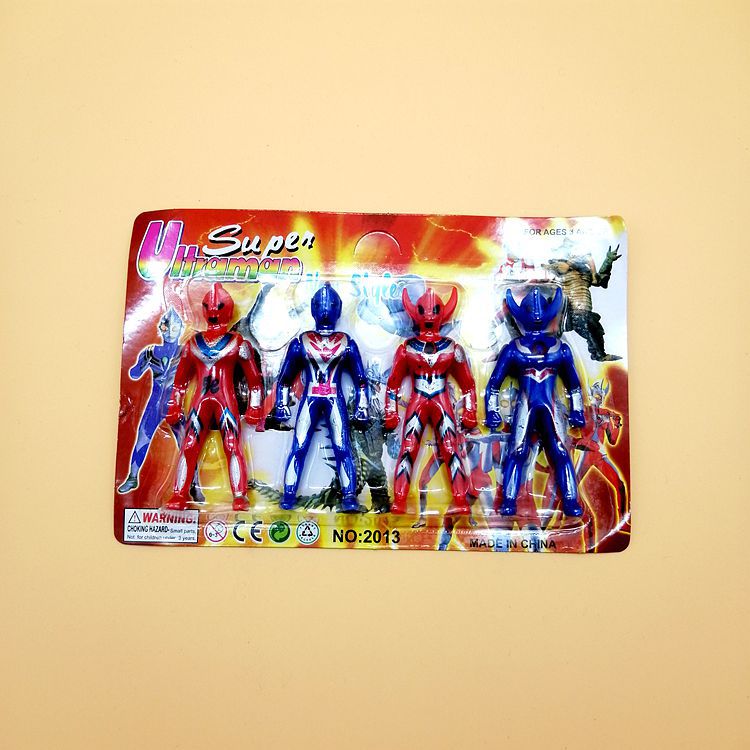 两元店玩具 4个超人奥特曼 4个装奥特曼 两元店儿童玩具热卖货源