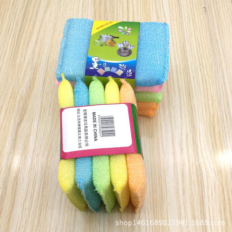 Five sets of washing King scouring pads, sponges, dishcloths and cleaning cloths are available for wholesale at 2 yuan from the store Application Scenario