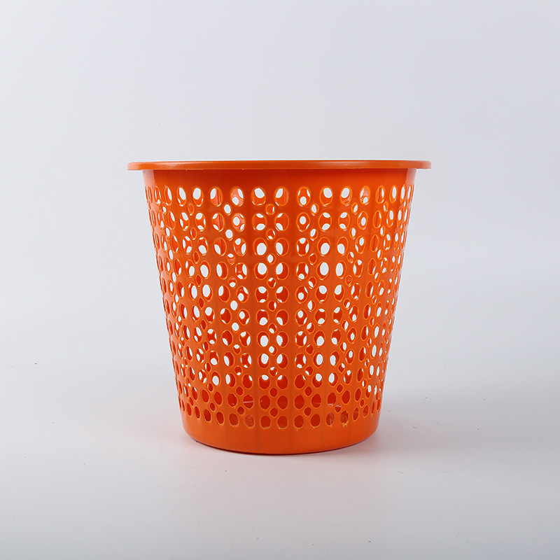 低价镂空塑料家用圆形无盖垃圾桶厨房卫生间办公室漏空废纸篓