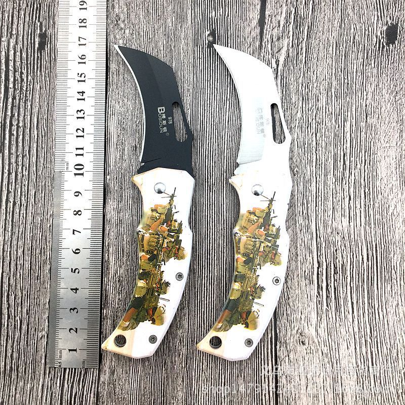 搏斯顿不锈钢折叠小刀 创意便携弯刀 水果刀 10元多元店热卖货