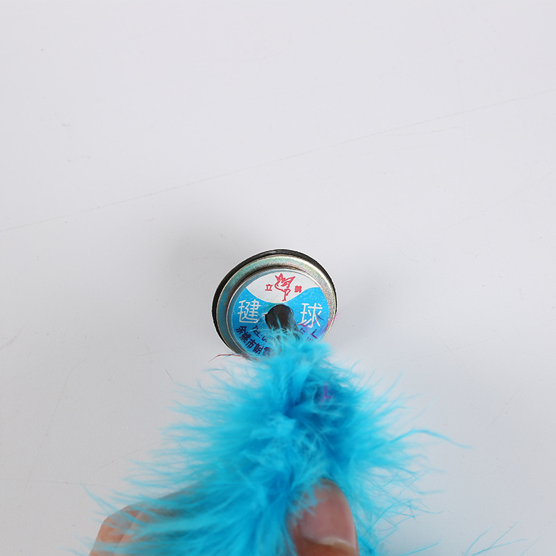 厂家批发低价三铁片彩色毽子小学生儿童传统运动健身比赛毽子细节图