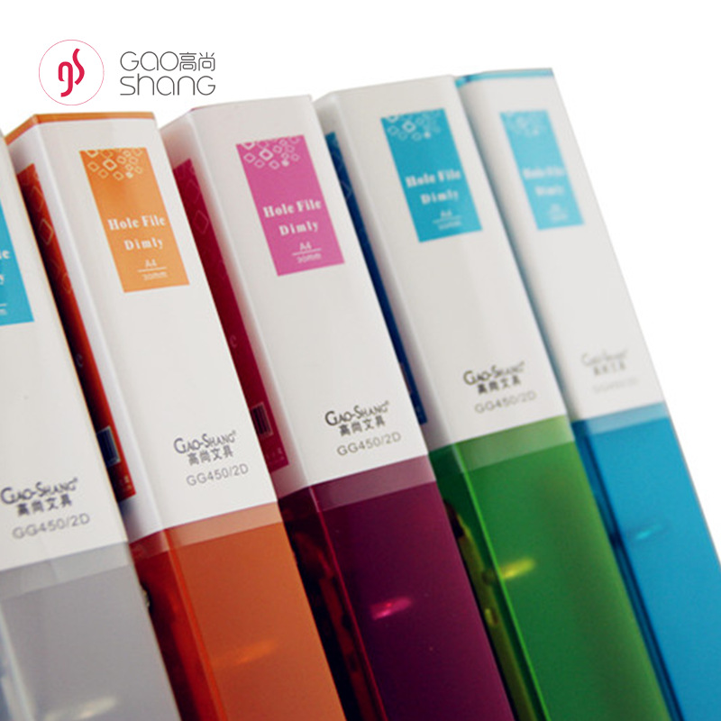 Semi-transparent perforated folder, 2-hole D-type folder, file folder, test paper folder, 460/2D, high-end GG450/2D details Picture