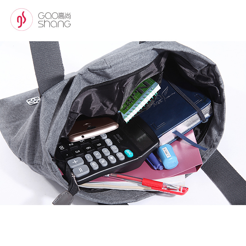Canvas business bag, business bag, handbag, large-capacity tote bag, computer bag, single-shoulder bag, high-end 9907 Specification image