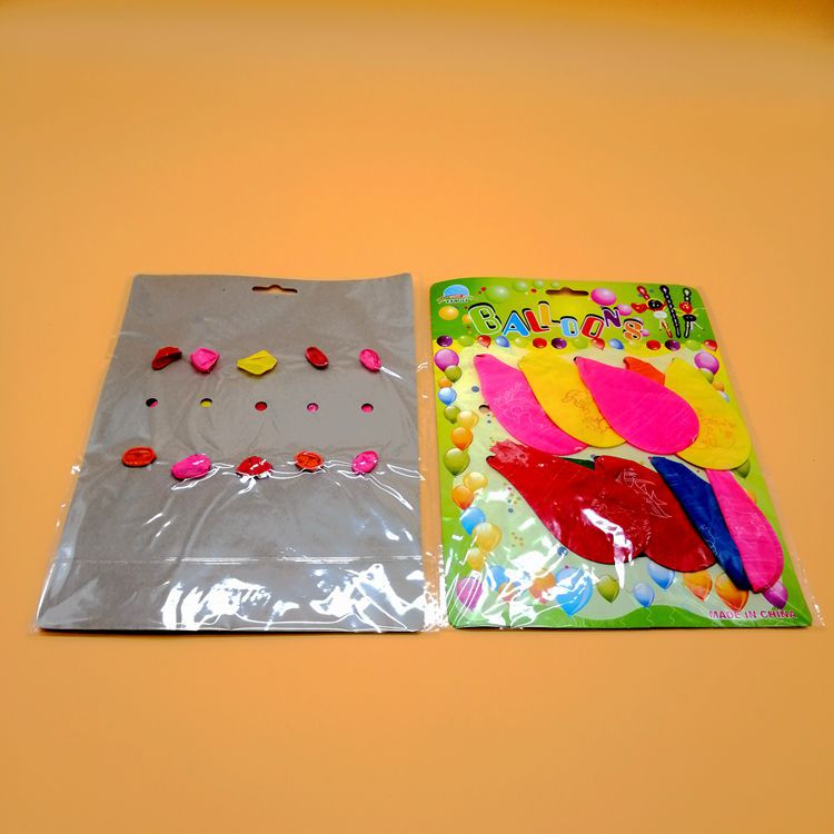 Super value hanging card bagged colorful balloons, children's colorful balloons, wedding balloons, two-yuan store hot sale supply Specification image