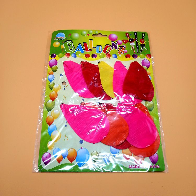 Super value hanging card bagged colorful balloons, children's colorful balloons, wedding balloons, two-yuan store hot sale supply details Picture