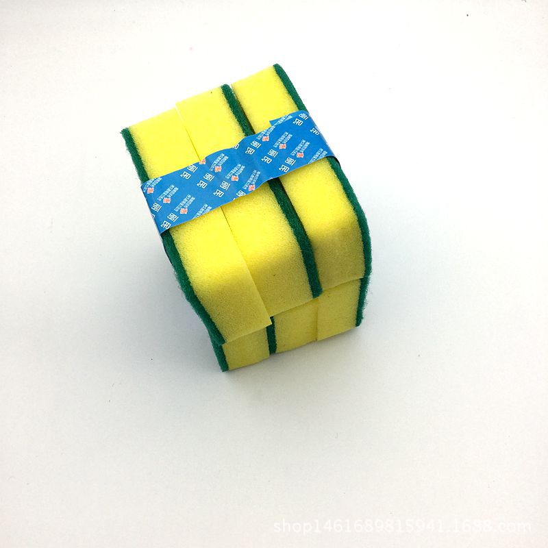 The manufacturer is selling hot cleaning sponges and dishwashing sponges in 3-piece packs for 2 yuan. The store has a large supply of wholesale goods Specification image