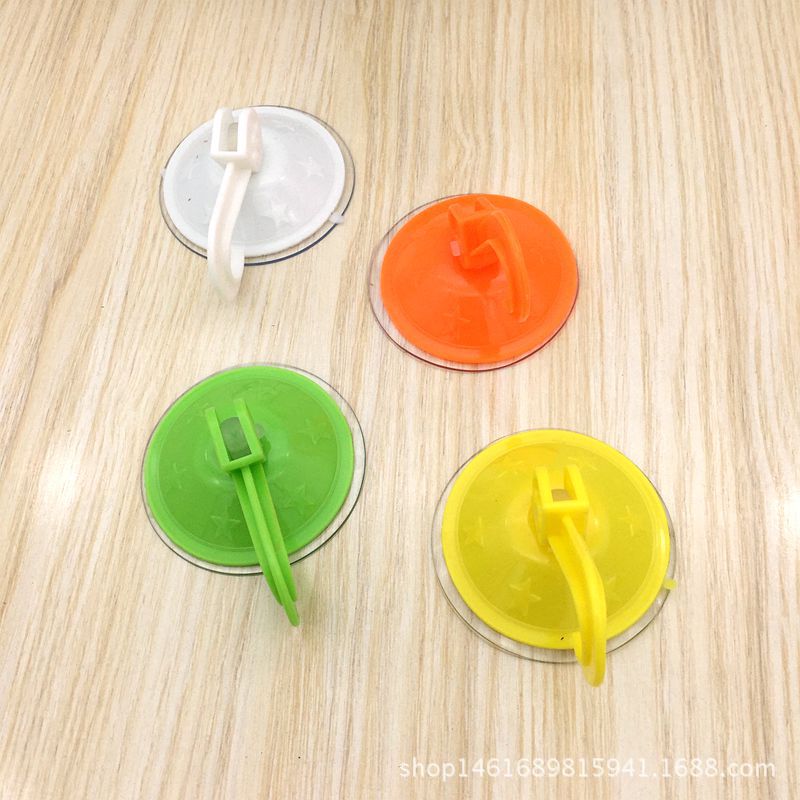 单个吸盘挂钩墙壁粘胶壁 1元2元店货源免钉承重粘钩批发