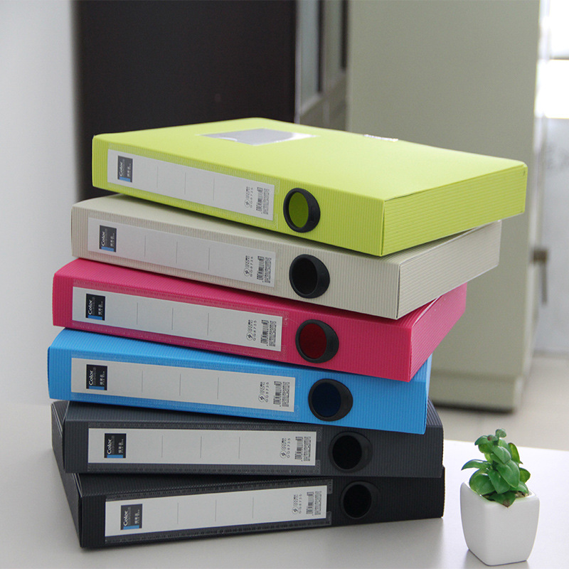 Color file box, A4 plastic document box, storage material box, accounting voucher box, stationery, Gao Shang 8735 Specification image