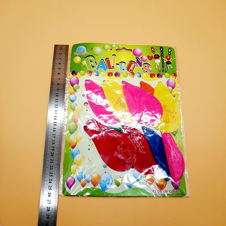 Super value hanging card bagged colorful balloons, children's colorful balloons, wedding balloons, two-yuan store hot sale supply Application Scenario