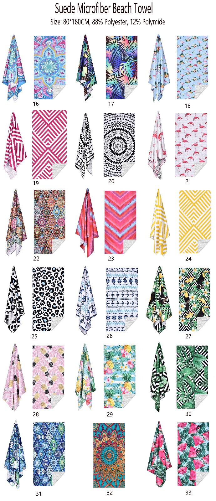 Double-sided fleece and double-sided printed beach towel details Picture