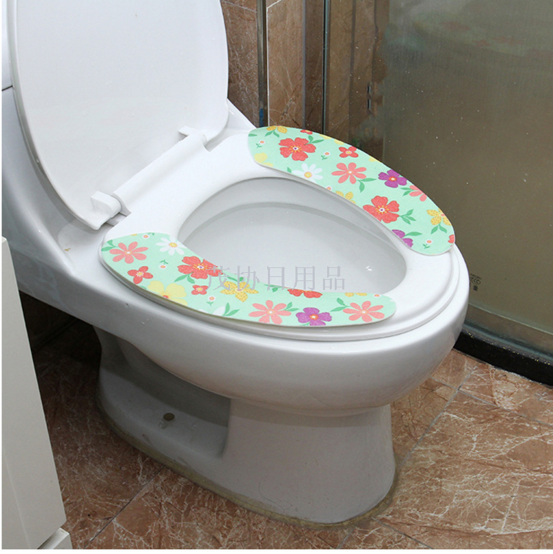 粘贴式马桶垫卡通可裁剪粘贴式静电马桶贴 反复水洗马桶垫细节图