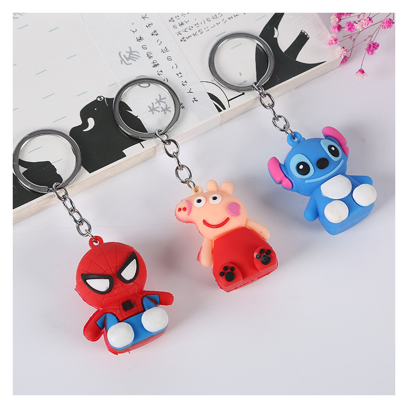 Creative cartoon hero character keychain pendants, backpack pendants, accessories, mobile phone pendants, boutique store supply