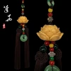 Lotus car pendants bring you continuous good luck. Lotus car pendants in the car are Chinese-style car interior decorations. Lotus car pendants are a national trend Specification image