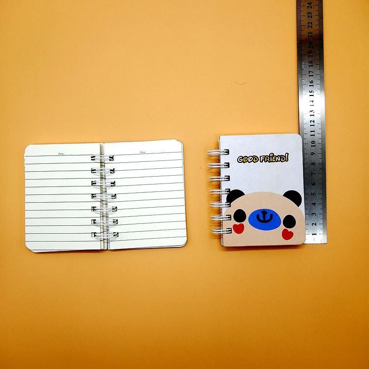 Cute animal cartoon side-flipping coil notebook, mini portable notebook, pocket notepad, two-yuan store Application Scenario