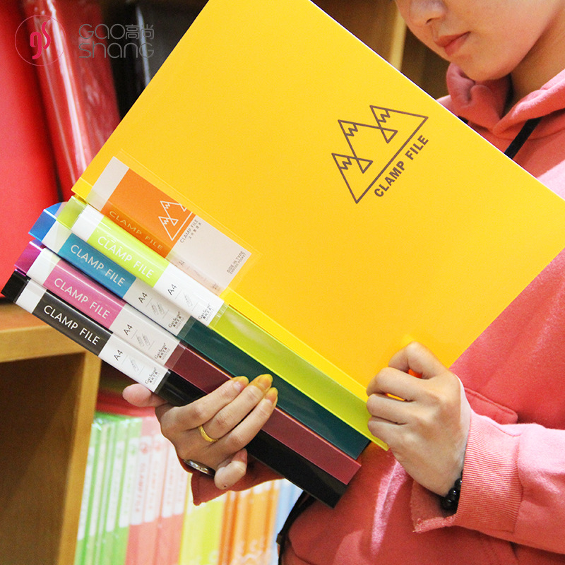 Glossy multi-color single and double A4 file folder, student test paper folder, ticket folder, sheet music folder, Gao Shang GG5701 details Picture
