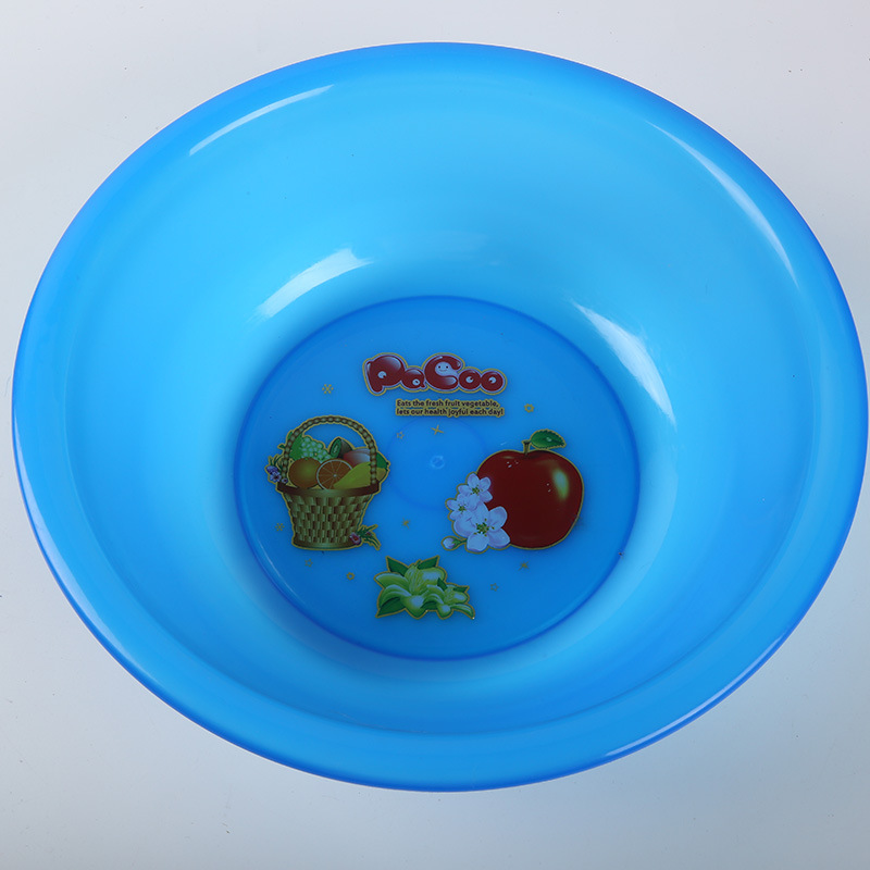 Factory direct sales of low-price, multi-color school plastic basins, washbasins and household plastic basins Specification image