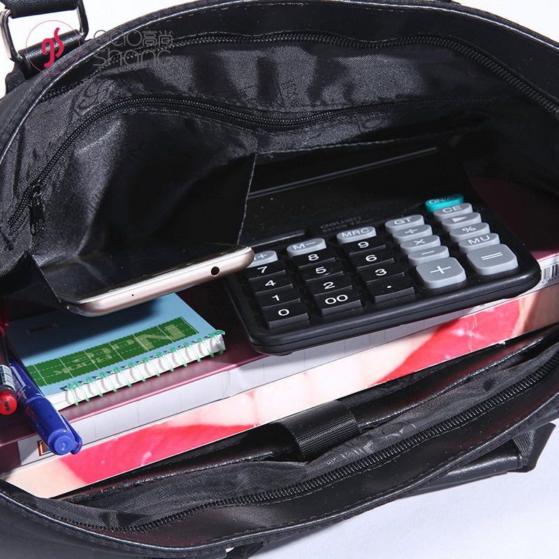 Canvas computer bag, A4 handbag, document bag, storage file bag, business bag, single-shoulder handbag, high-end 9906 Specification image