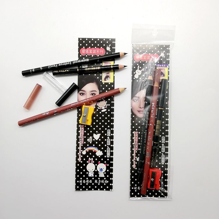 袋装3支眉笔 日韩没装眉笔 两元店眉笔套装 画眉笔 两元店热卖货细节图