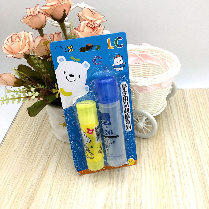 Solid glue and liquid glue 2-piece set for 2 yuan. Hot sales source in the store. Wholesale of student glue and transparent liquid glue details Picture