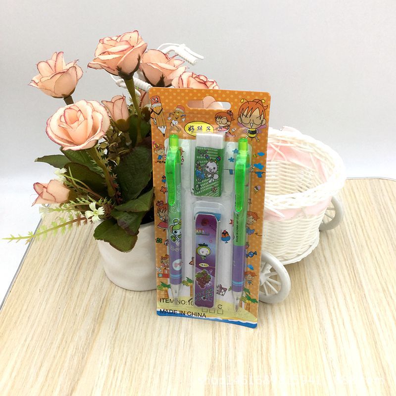 自动活动铅笔可替芯带橡皮擦套装 2元店热卖套装产品图