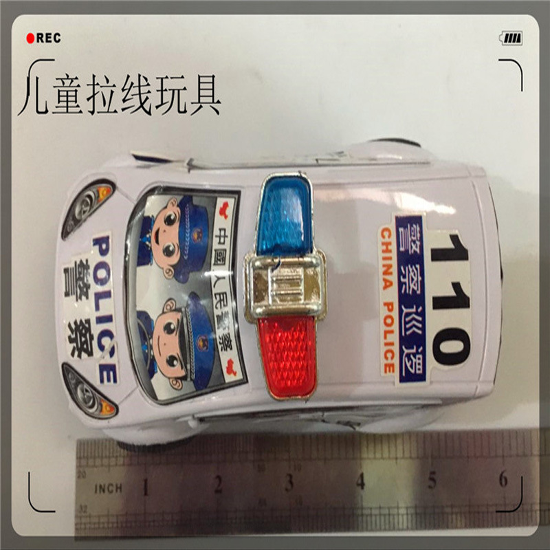 二元店热销+批发儿童拉线玩具小警车 模型套装迷你车细节图