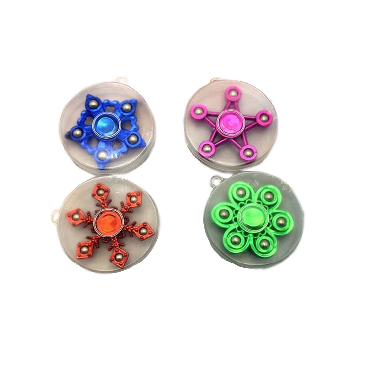 新款炫彩金属指尖陀螺 地摊庙会热卖电镀钢珠塑料陀螺 玩具批发