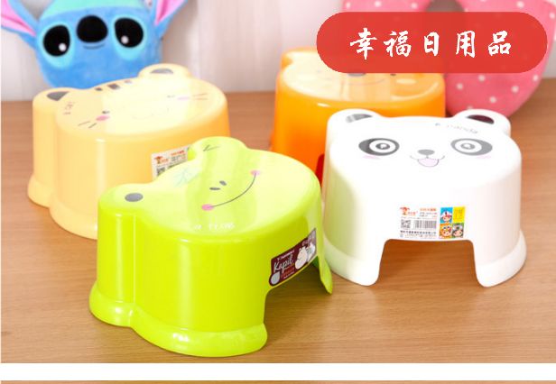 加厚卡通动物造型凳子塑料儿童凳矮凳宝宝浴室防滑板凳换鞋凳