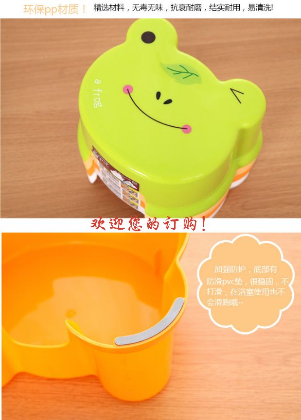 加厚卡通动物造型凳子塑料儿童凳矮凳宝宝浴室防滑板凳换鞋凳产品图