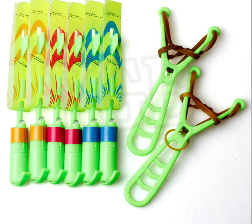 闪光迷你弹弓火箭带口哨飞天仙子rocket copters弹射火箭弹弓飞箭细节图