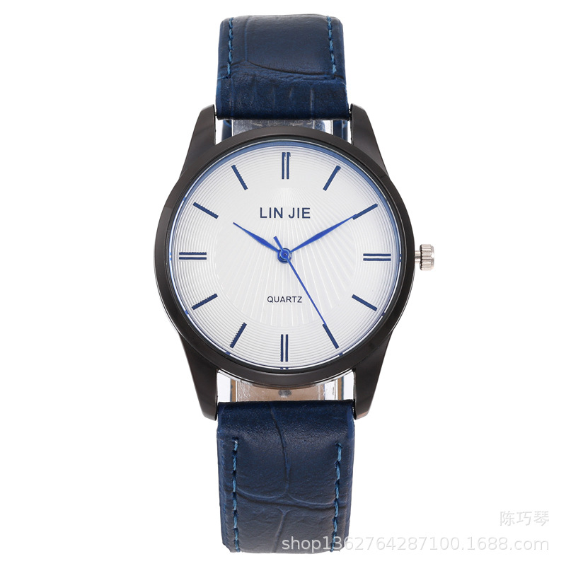 新款男士女士手表腕表皮表带学生表爆款潮流个性时尚经典简约手表细节图
