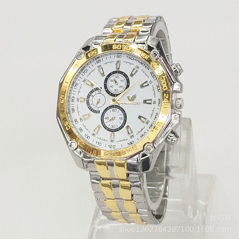 New trend fashion set business men gift watch Steel band men large dial watch 1882/242 thumbnail