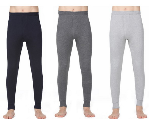 Hot style stretch cotton single piece thermal pants for xia ou qiu dong men medium and thick cotton woolen pants for middle and old age thumbnail