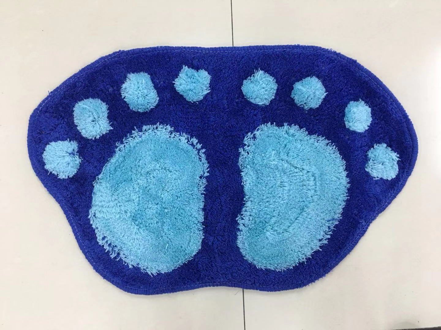 The bottom flocking foot mat, water-absorbing foot mat, double foot flocking mat, flocking jacquard mat, door mat and kitchen mat details Picture
