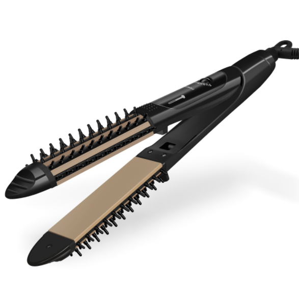 Yalige factory direct sales of anti-scald and straightening dual-purpose temperature-adjustable curling irons and straighteners, one-piece hair replacement details Picture
